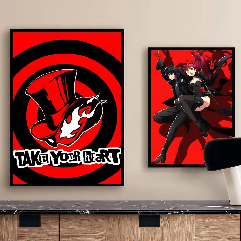 ملصق كلاسيكي Anime P-P-PeRSOnaS 5 عالي الدقة ذاتي اللصق مقاوم للماء مثالي للمنزل والمكتب وغرفة النوم هدية رائعة #2