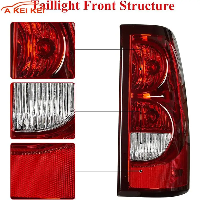 

Pairs 19169002 19169003 For Chevrolet 2003-2006 Chevrolet Silverado Red light Halogen Rear Tail light With Wire Harness