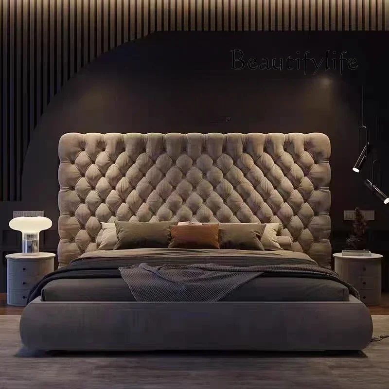 

O HH X Элегантная современная кровать King Size класса люкс, уникальная кровать в итальянском стиле для виллы, мебель для спальни, двуспальная кровать, мебель для дома