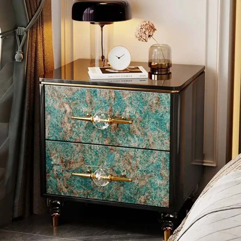 Elegant Narrow Nordic Nightstands Designer Look French Style Bedside Tables Modern Unique Mesita De Noche Furniture For Home