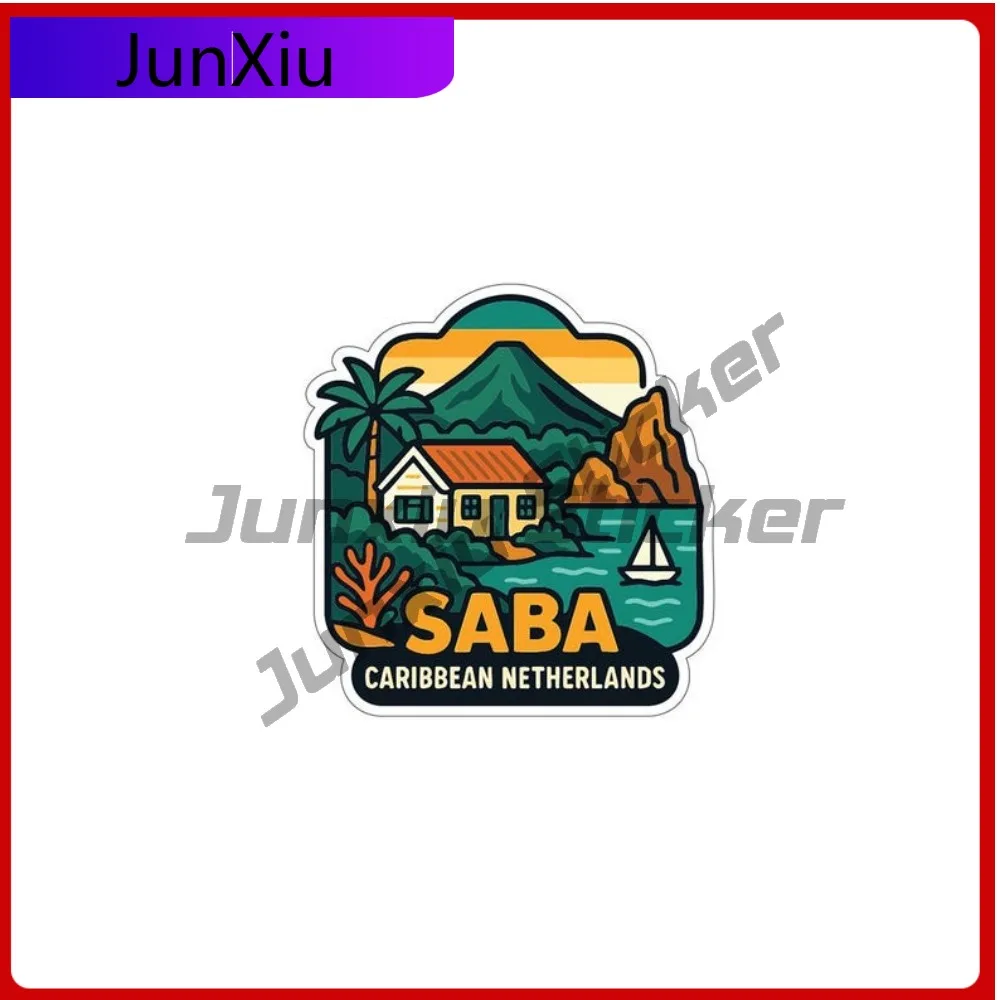

Saba Caribbean Netherlands City Sticker Decorative Vinyl Decal Accessories Camper Windows Windshield Luggage Suv Window Cover