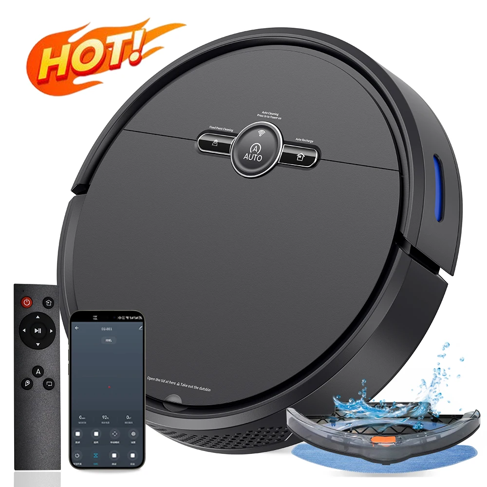 

Robot Vacuum Cleaner With 2000Pa Cyclone Suction APP/Voice/Remote Control Automatic Self-Charging Robotic Vacuum Cleaner