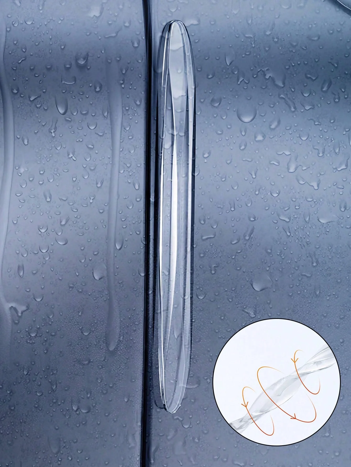 4개입 범용 자동차 도어 엣지 및 미러 보호대, 투명 실리콘 충돌 방지 범퍼 스트립, 긁힘 방지 트림 (도어용)