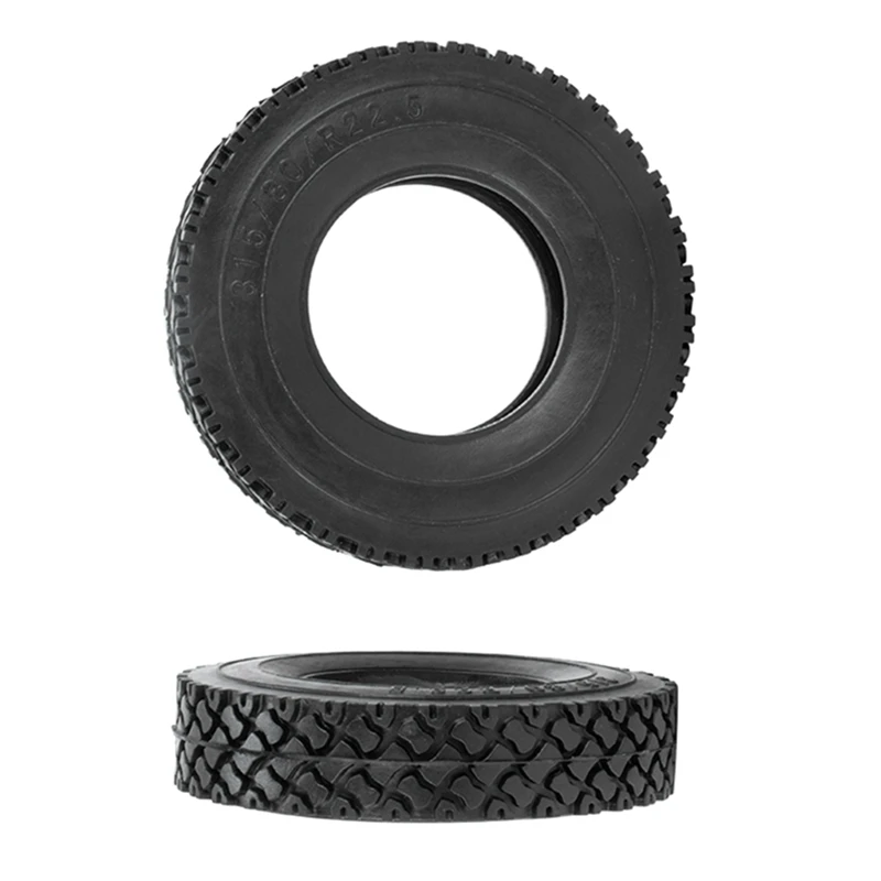 2Pcs 19Mm Hard Rubber Tires For 1/14 Tamiya RC Semi Tractor Truck Tipper SCANIA King Hauler ACTROS MAN Upgrades Parts