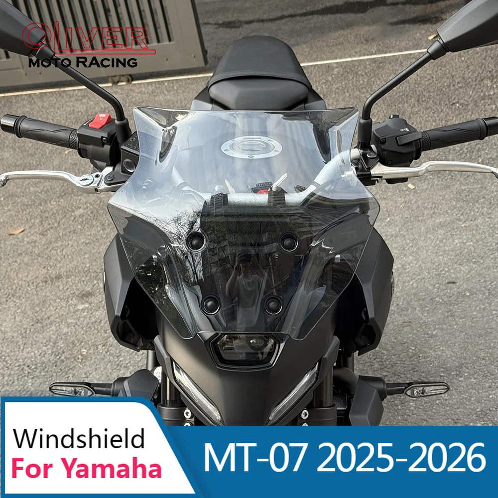 Motorrad-Windschutzscheibe Sport-Windschild für YAMAHA MT-07 MT07 MT 07 2026 2025 Double Bubble Windabweiser