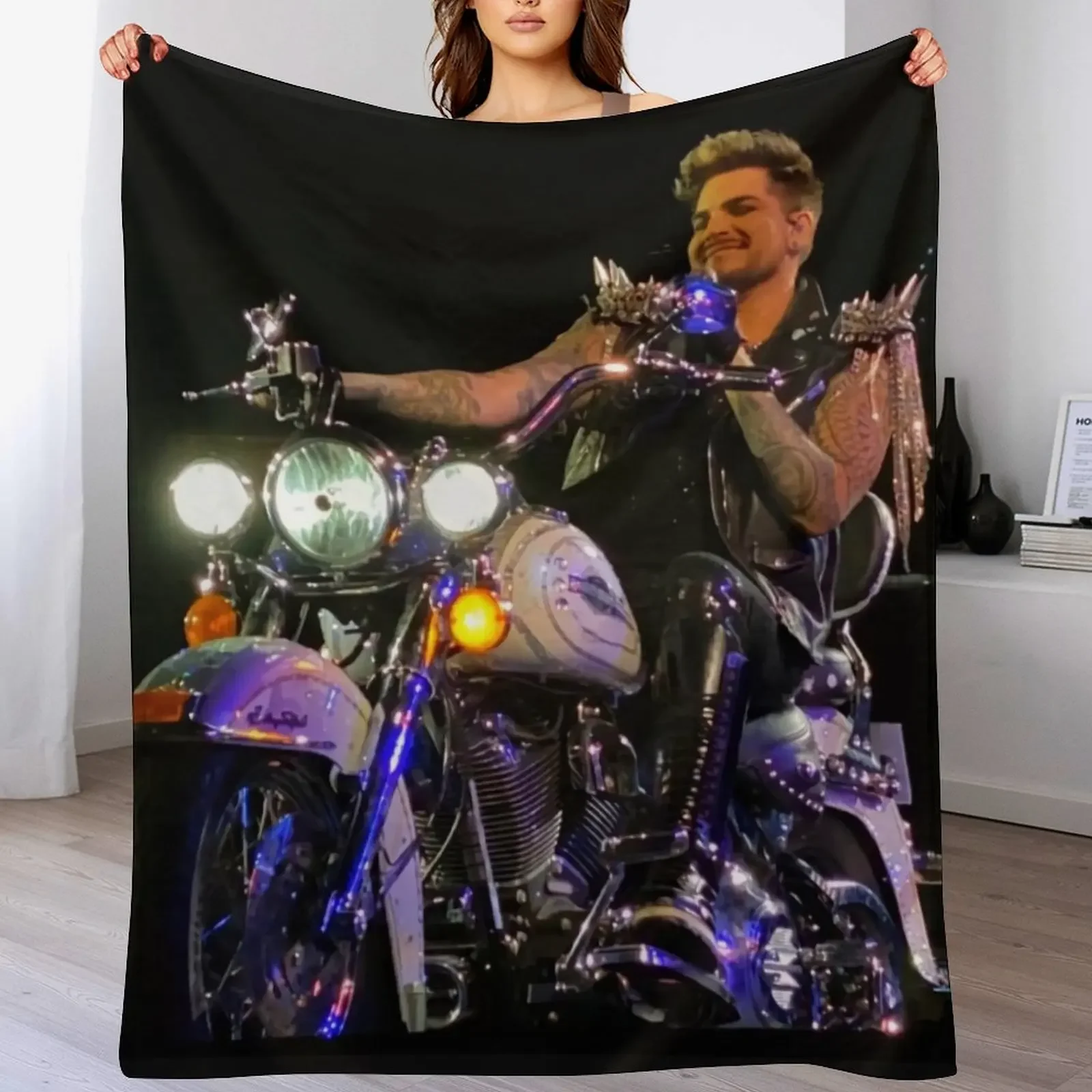 

adam lambert rebon Throw Blanket Luxury Designer Soft Plush Plaid Decoratives Blankets