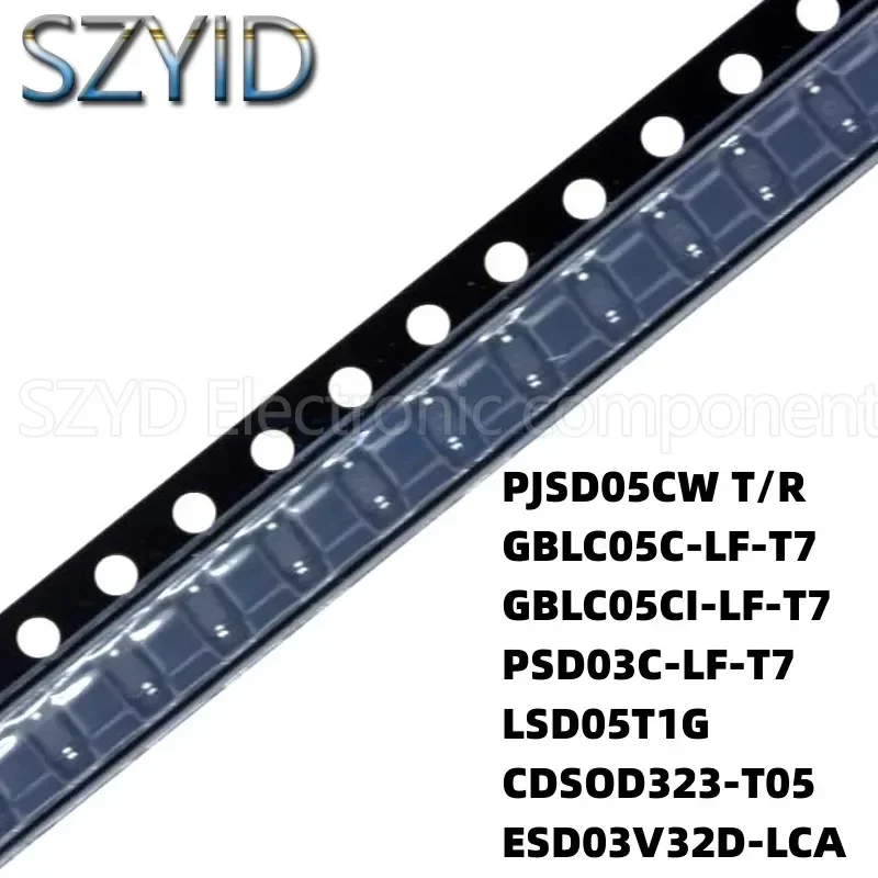 100PCS SOD323 PJSD05CW T/R GBLC05C-LF-T7 GBLC05CI-LF-T7 PSD03C-LF-T7 LSD05T1G CDSOD323-T05 ESD03V32D-LCA