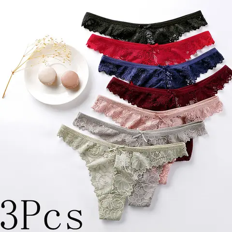 Lace Thong Panties 3 Pack ECMLN