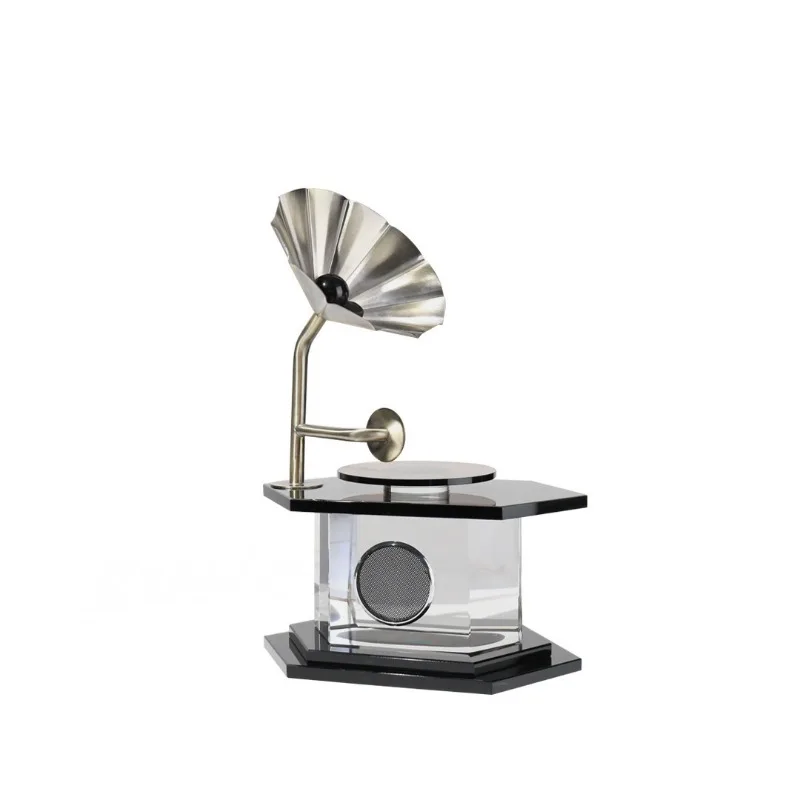 Simple retro phonograph ornament, study cabinet, living room office soft decoration