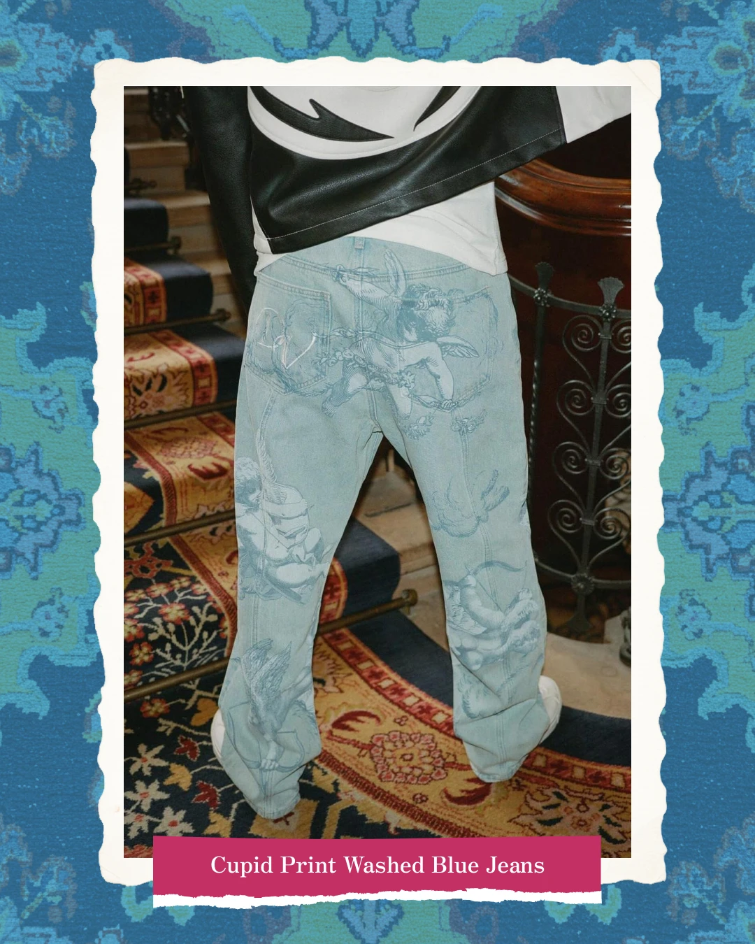 

Джинсы Y2K с принтом Купидона, выцветшие синие, модные женские брюки в стиле ангел, американский хип-хоп, унисекс, повседневные прямые джинсы в стиле 2000-х