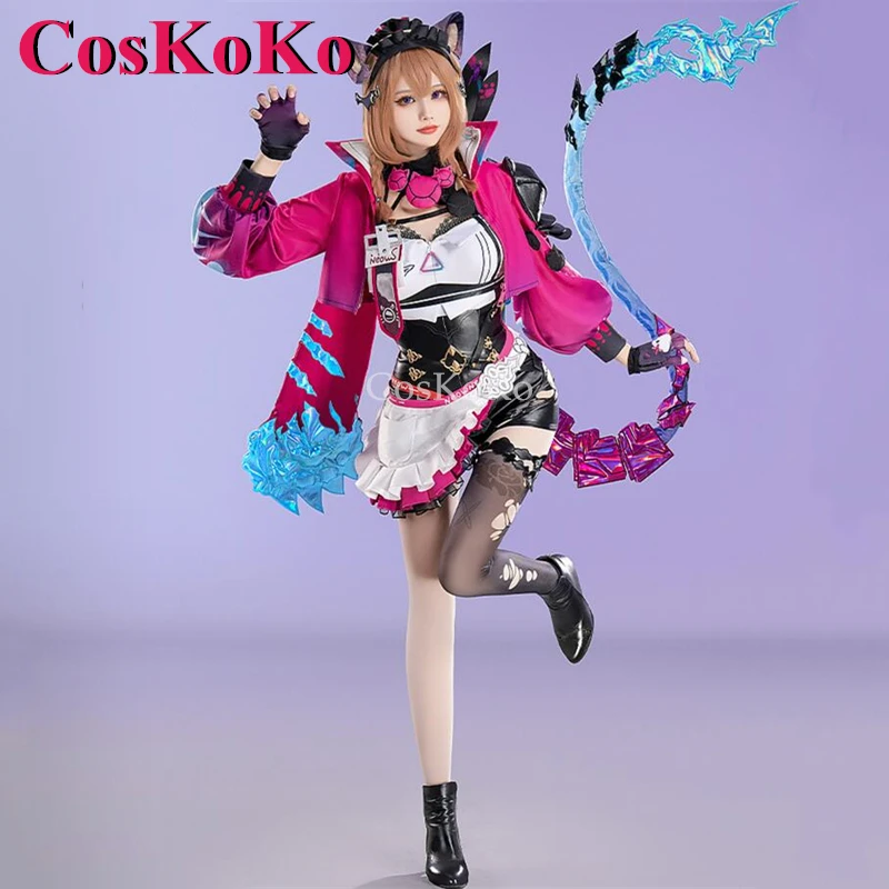 CosKoKo Pardofelis Cosplay Game Honkai Impact 3rd Costume Reverist Calico Sweet Uniform Halloween Party Role Play Clothing S-XL