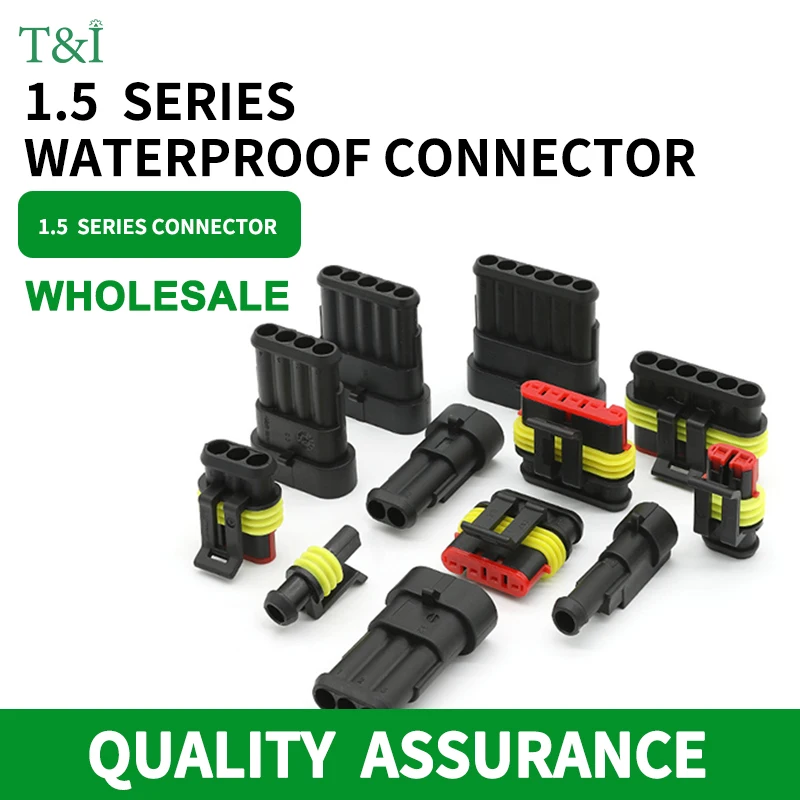 

20/50/100 Sets1.5 AMP series 1P/2P/3P/4P/5P/6P car connector DJ7041-1.5-11/21 282080-1 docking terminal waterproof connector