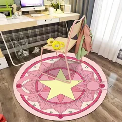 Pink girl carpet bedroom princess room computer chair floor mat furniture decoration Cartoon door mat non-slip floor mat Cute