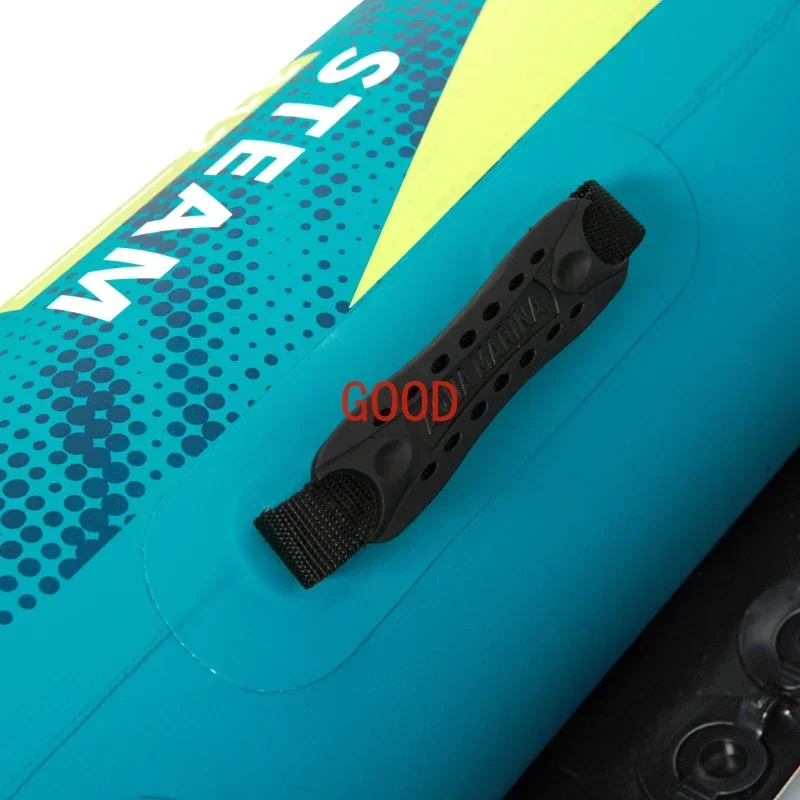 أكوا مارينا 1 2 شخص قارب قابل للنفخ الرياضة كاياك نموذج زورق البخار البلاستيكية زورق طوف مضخة مقعد قطرة غرزة الطابق مغلفة بولي كلوريد الفينيل