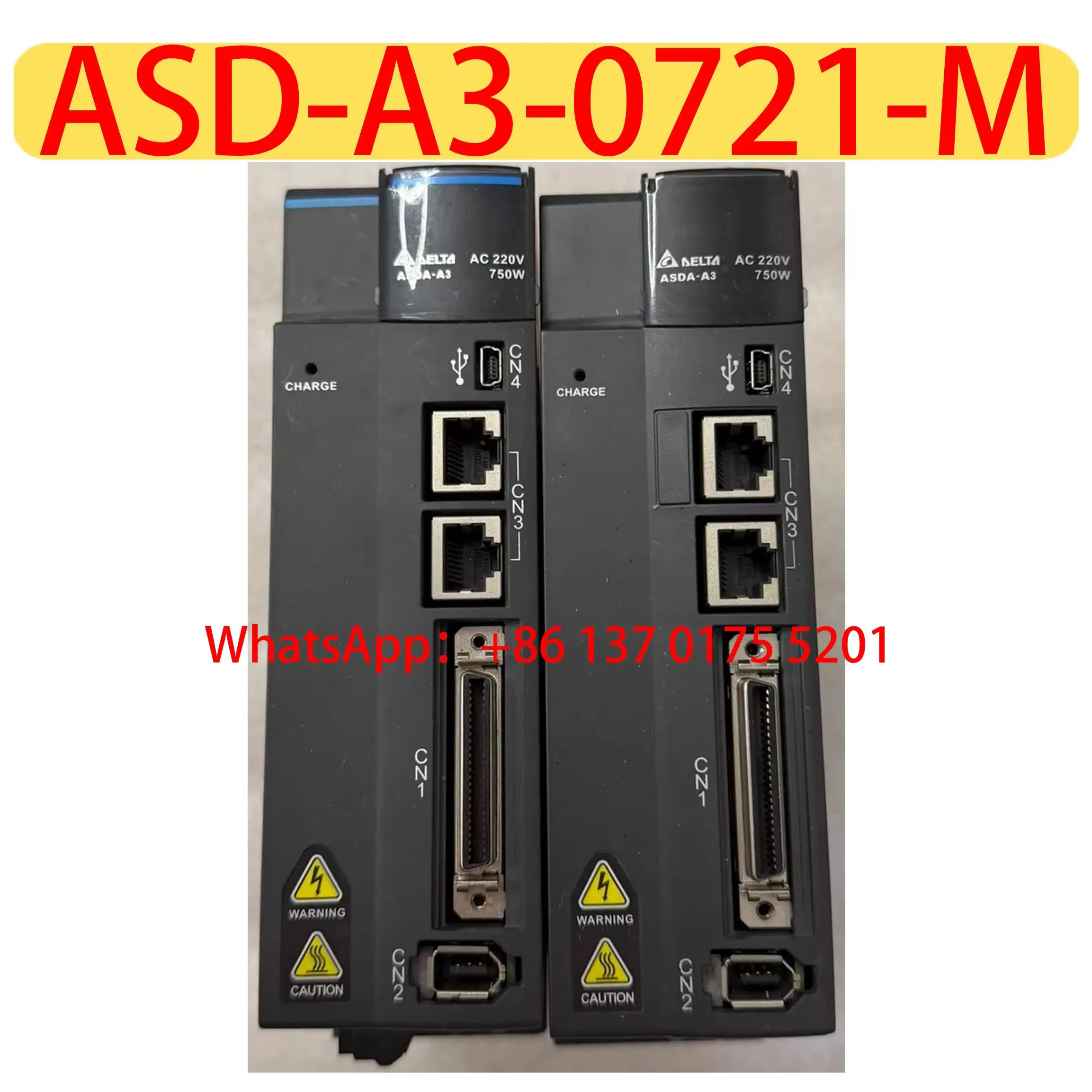 

ASD-A3-0721-M Used Servo Drive，Tested ok，Fast shipping