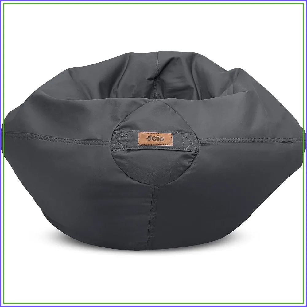 Classic Bean Bag Chair Filled Stain Resistant Waterproof Ultra Comfortable Black
