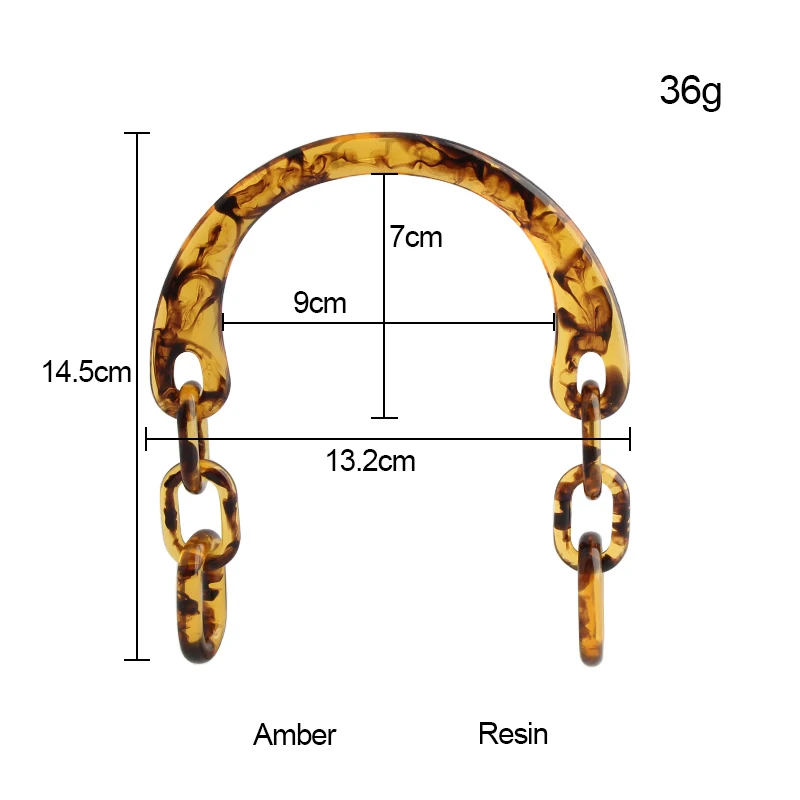 Correa de resina acrílica para bolso de mano, correa para bolso de hombro, bolso cruzado, asas, cinturón de cadena de resina, accesorios de pieza