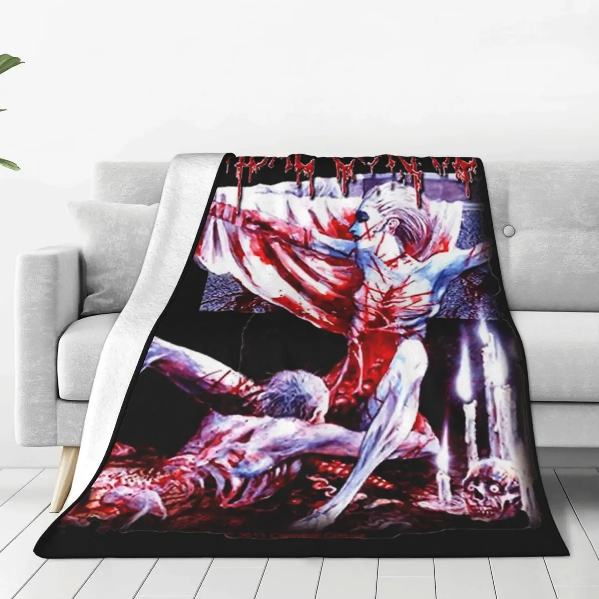 Cannibal Corpse Rock Band Merchandise Blanket Coral Fleece Plush Sofa Heavy Metal Throw Blanket Cozy Warm for Office Bedspreads