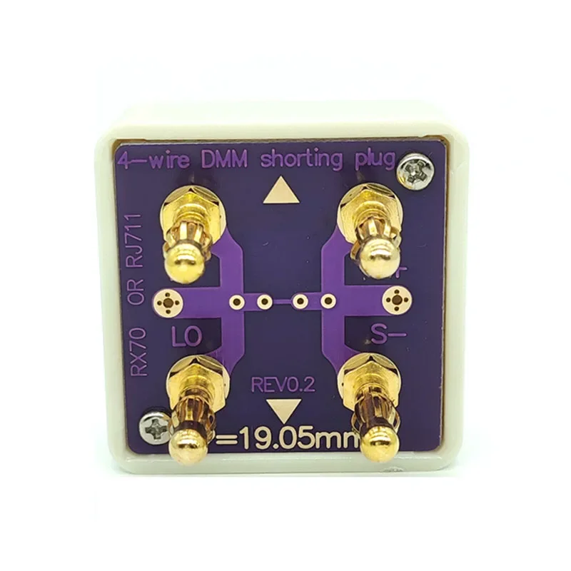 For Desktop Multimeter 4-Wire Standard Resistor Kit  Universal 4-Wire Short Circuiter Zero Point Calibration Socket
