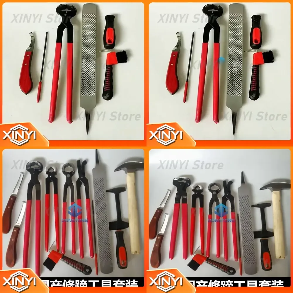 Hoof Trimming Nail Palm Tool Set for Horseshoe Knife Hoof File Hoof Clipper Nail Clipper Farrier Tools Horse Grooming