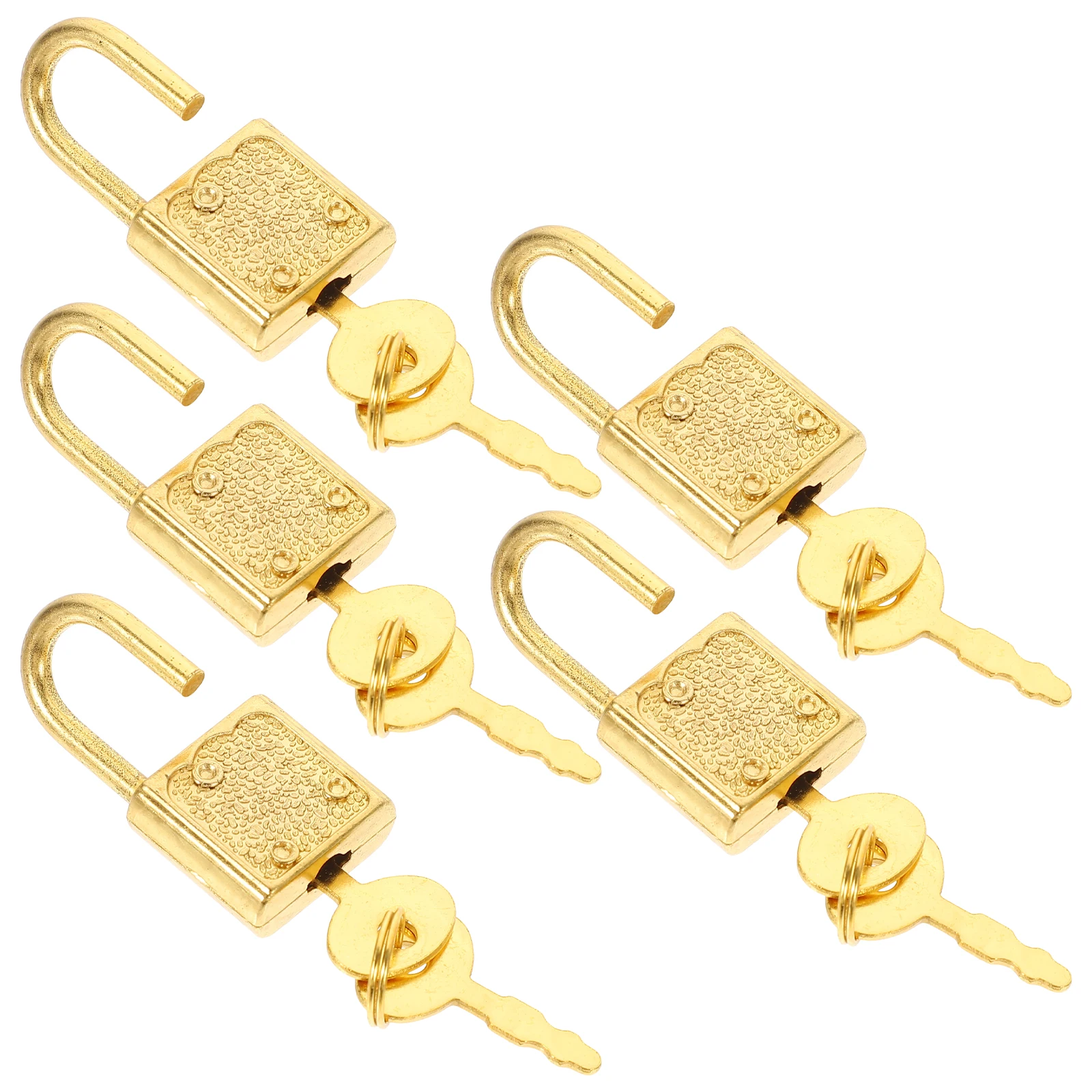 

5 set Treasure Box Small Lock Head Decorative Padlock Vintage Plastic Material Lightweight Smooth Lines