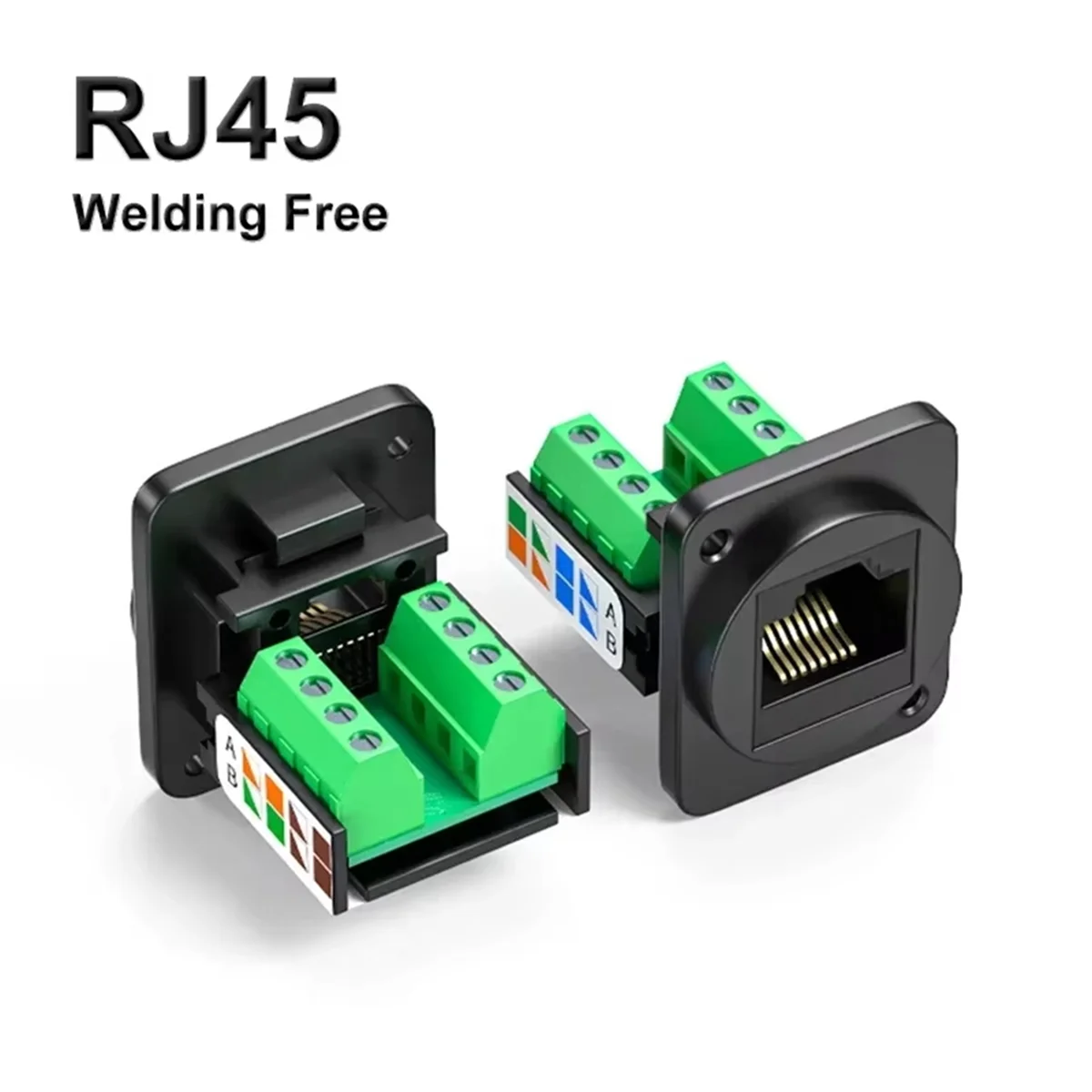 A04R-RJ45 CAT5E Network Cable Scoket rj45 Panel Installation Module Network Cable Extender Cat 5 Panel Connector