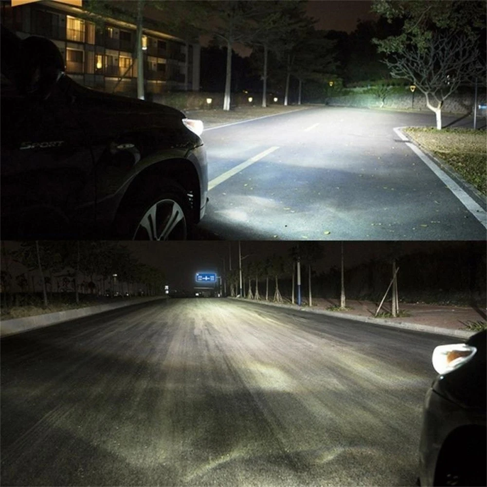 Car Fog Light Headlights Bulbs Front Right Left LED 100W Super White 1100LM 2pcs/Set 360° 6000K Aluminum Efficient