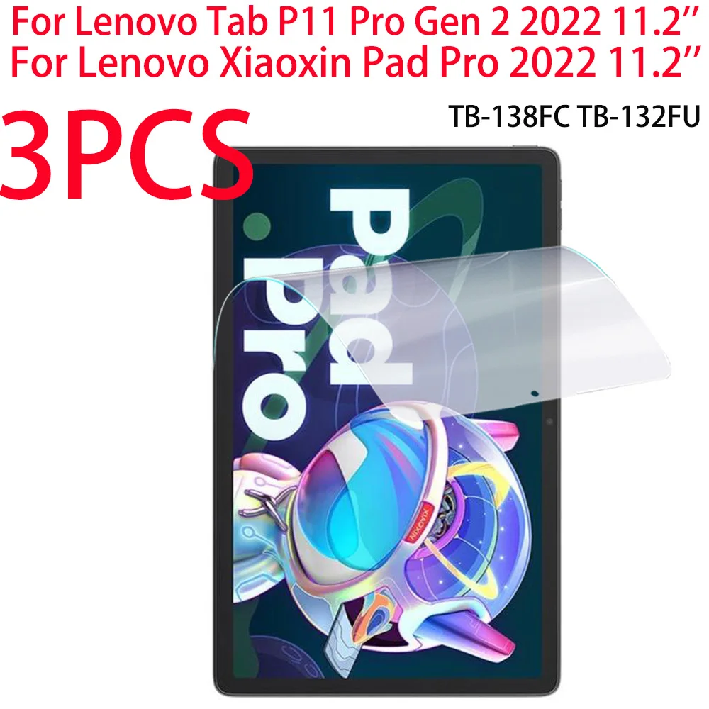 

3PC PET Soft Film For Lenovo Tab P11 Pro Gen 2 11.2 inch 2022 Screen Protector Film For Xiaoxin Pad Pro 2022 11.2 TB-138FC 132FU