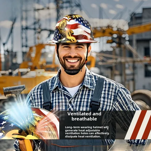 Imagen 2 del producto Casco de seguridad de ala ancha y completa, gorro de trabajo ligero de alta resistencia, para construcción, ferrocarril, metalurgia, mina, sombrilla de verano