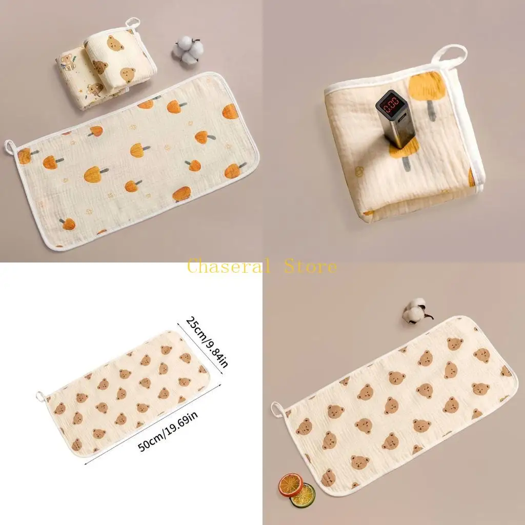 

E7CE Wiping Towel with Cartoon Pattern Nursing Towel for Baby Face Towel Washcloths
