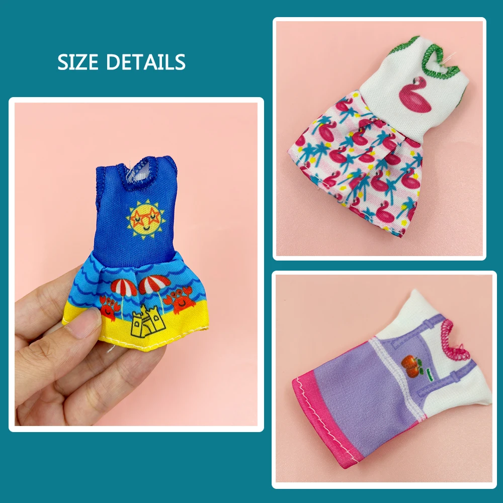 Ensemble de tenues de poupée à la mode, 26 pièces, pour poupées de 5.5 pouces, comprend 5 robes, 5 robes t-shirts, 3 maillots de bain et 13 mini accessoires, jouet cadeau