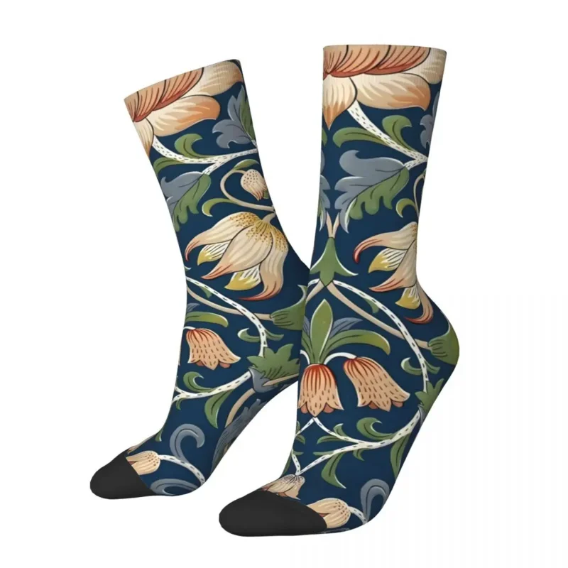 

Y2K Lodden Happy Men'S Socks Retro William Morris Hip Hop Novelty Crew Sock Gift Pattern Printed