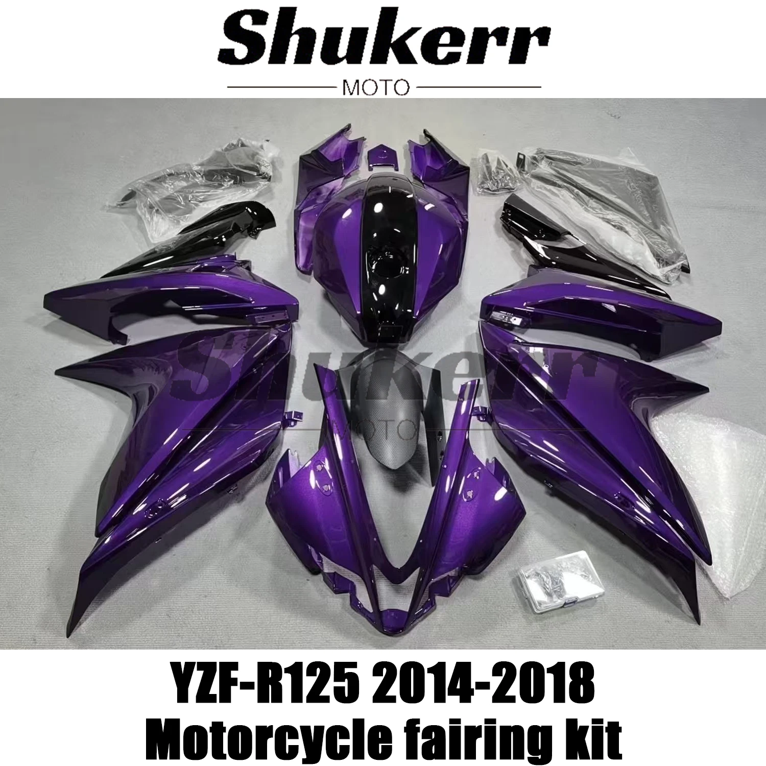 

Motorcycle Plastic Fairing Kit Injection Mold Bodywork Panel Kit Fit for Yamaha Yzf R125 Yzf-R125 2008-2013 2014-2018 Purple
