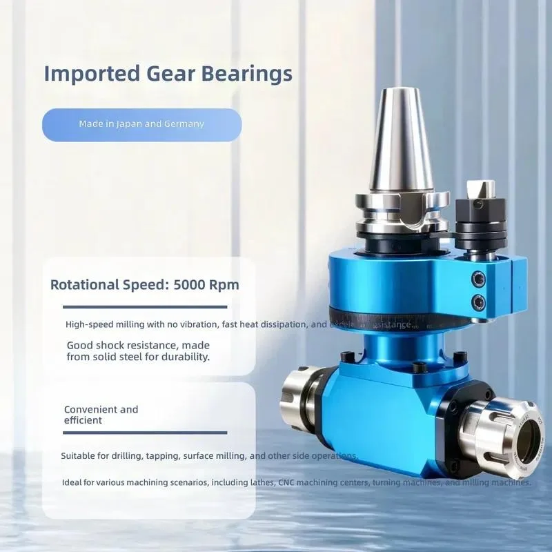 for BT50 BT30 BT40 High Speed Right Angle Side Milling Head for Machining Center Small Milling Head