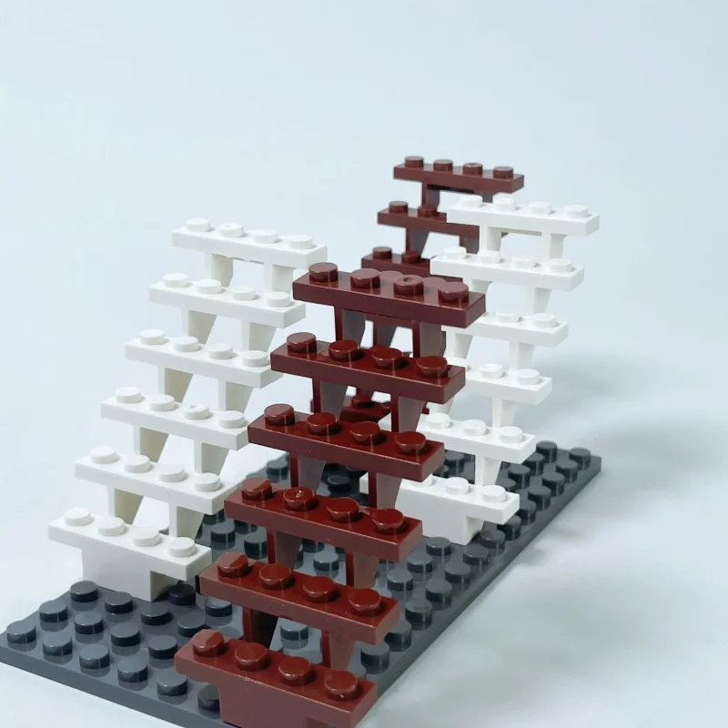 4 個の階段ビルディングブロック DIY レンガクリエイティブアクセサリーセットハウスパークシーン建設モデルおもちゃ