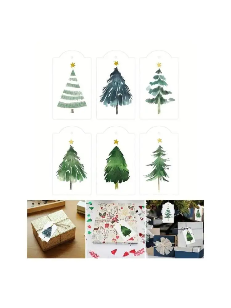  20 Pcs/Set Christmas Tree Hanging Labels Christmas Gift Tagged for Holiday