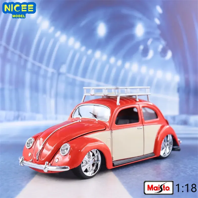 

Maisto 1:18 1951 Volkswagen Beetle High Simulation Diecast Car Metal Alloy Model Car kids toys collection gifts B374