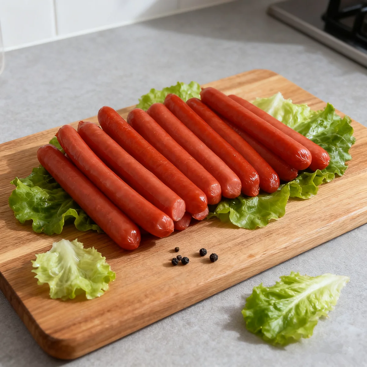 Realistisches gefälschtes Wurstmodell – künstliches Lebensmittelmodell für Fotografie-Requisiten, Küchendisplay, BBQ-Party-Dekoration und Bäckerei-Display – Detail 4