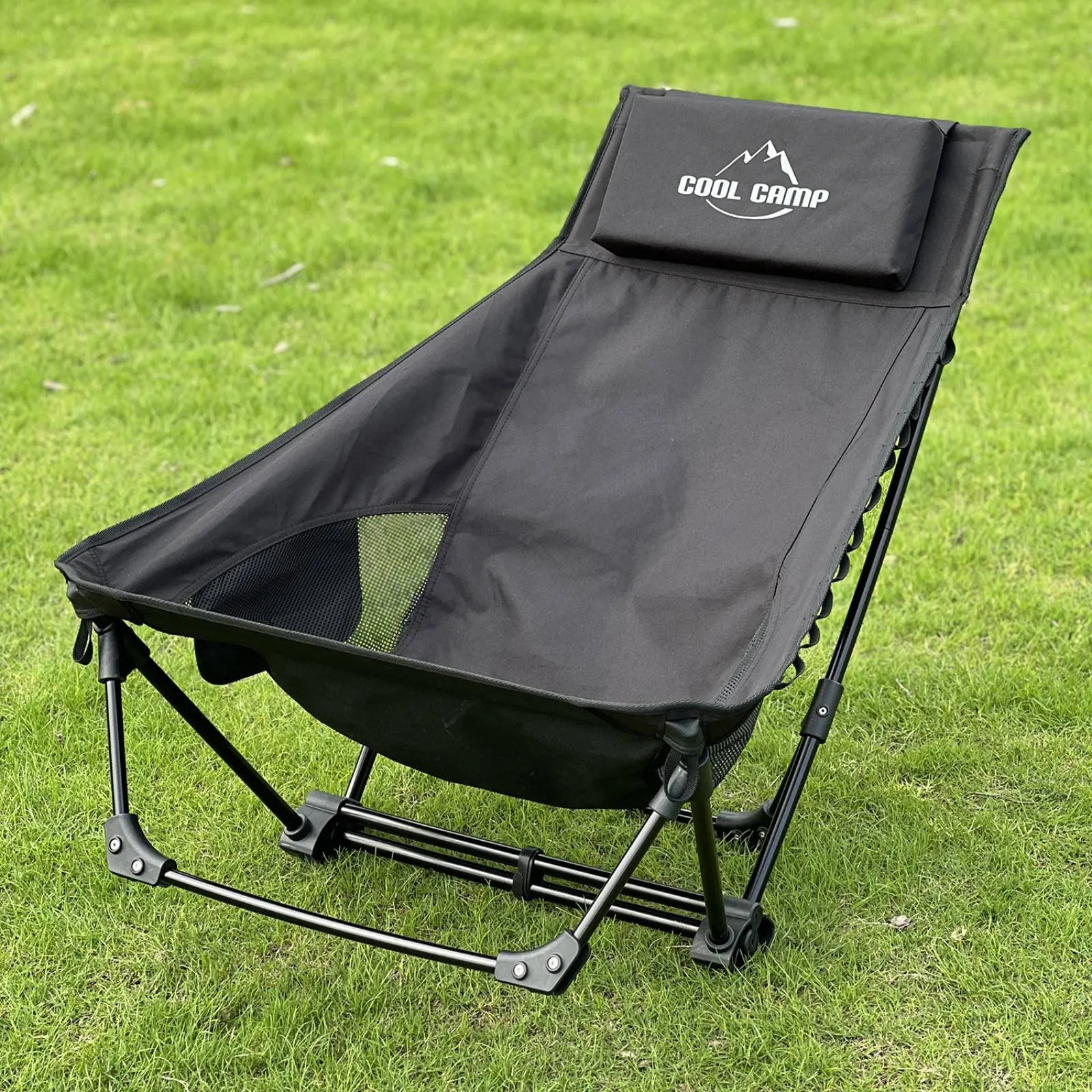 

Portable Camping Recliner Reclining Folding Lounge Chair Folding Camp Chair Aluminum Alloy Frame Outdoor Furniture Easy to Clean