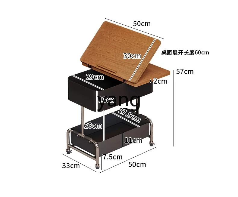 

lmm antique trolley living room movable folding edge few household solid wood