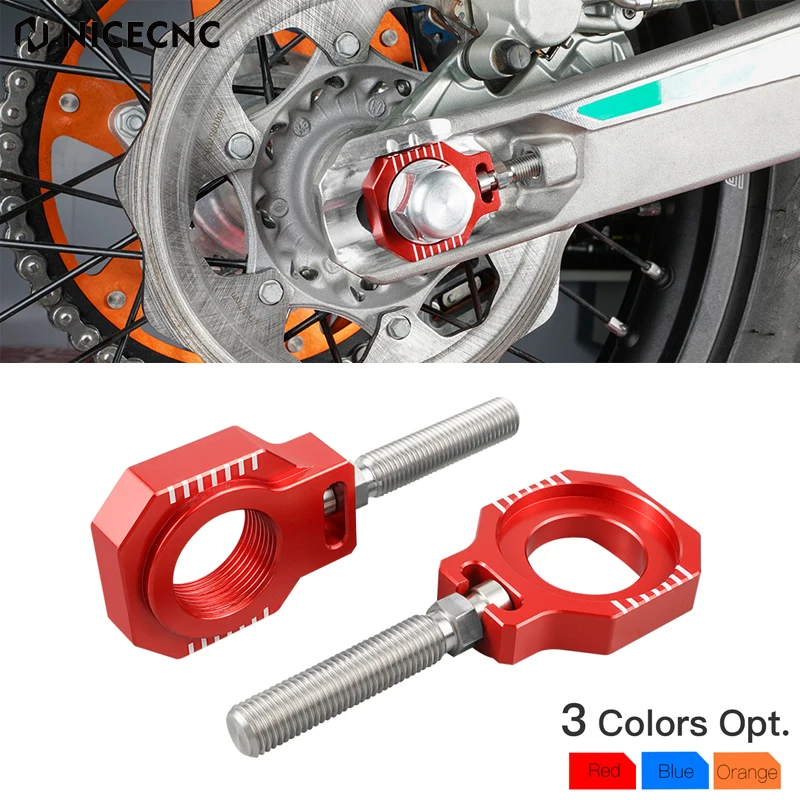 

NICECNC Motocross Rear Axle Block Chain Adjuster For GasGas 125 200 250 300 EC 250 300 350 450 ECF 2021-2022 For KTM Husqvarna