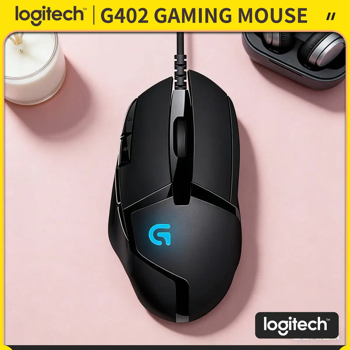 

Игровая мышь Logitech G402 Delta Zero Sensor 8 индивидуальных кнопок, настройки 4 точек на дюйм, 500 IPS, 32-битный ARM-процессор для ПК, ноутбука