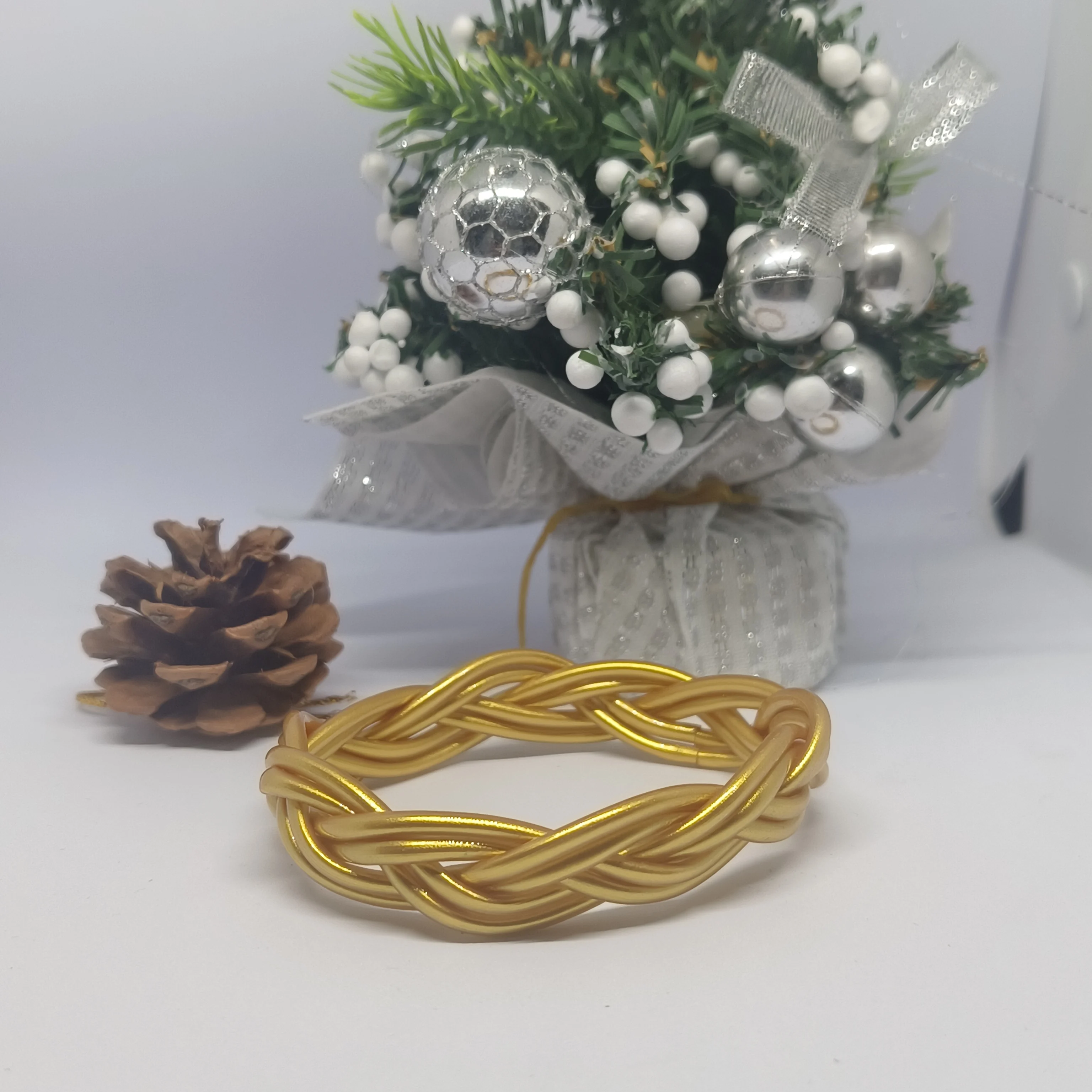 الموضة الملونة اليدوية 6 ستراند جديلة أساور 15 مللي متر عرض اليدوية هلام الإسورة لامعة مجوهرات الحفلات الإكسسوار للنساء