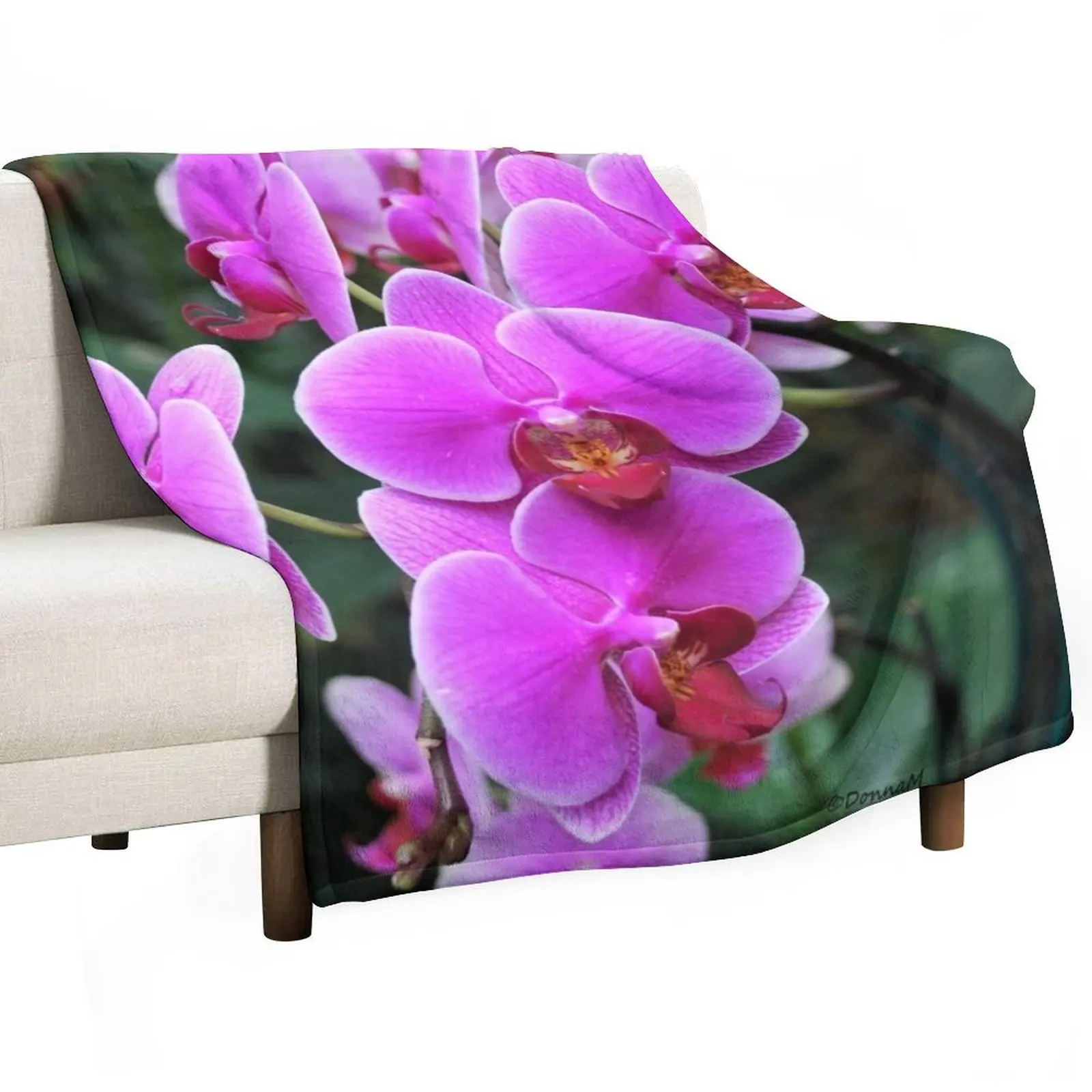 Opulent Orchid Throw Blanket Comforter Multi-Purpose blankets ands valentine gift ideas Decorative Sofa Beach Blankets