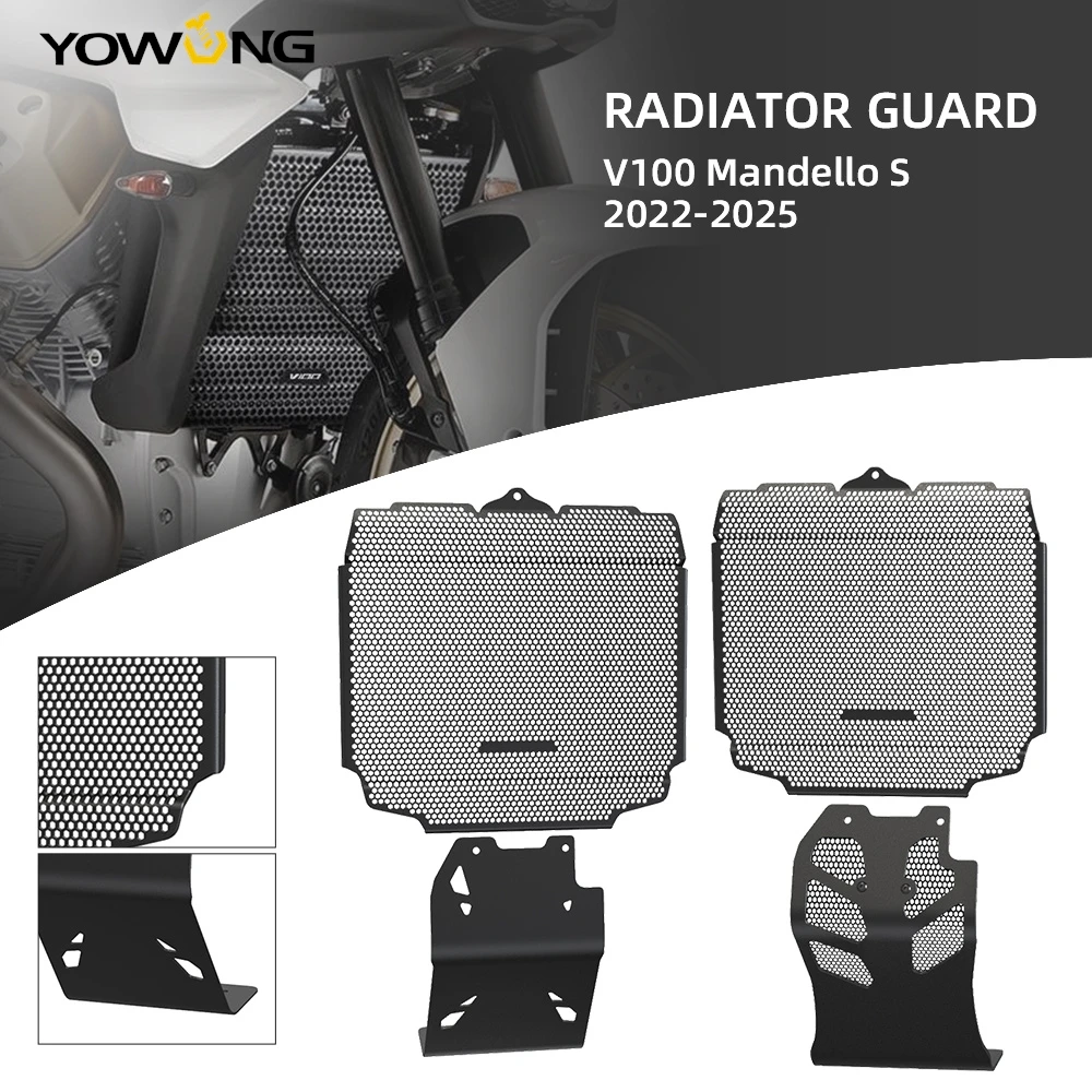 

2022-2025 Motorcycle Accessories Raditor Guards For Moto Guzzi V100 Mandello S Engine Guard Set Raditor Grille Protection Cover