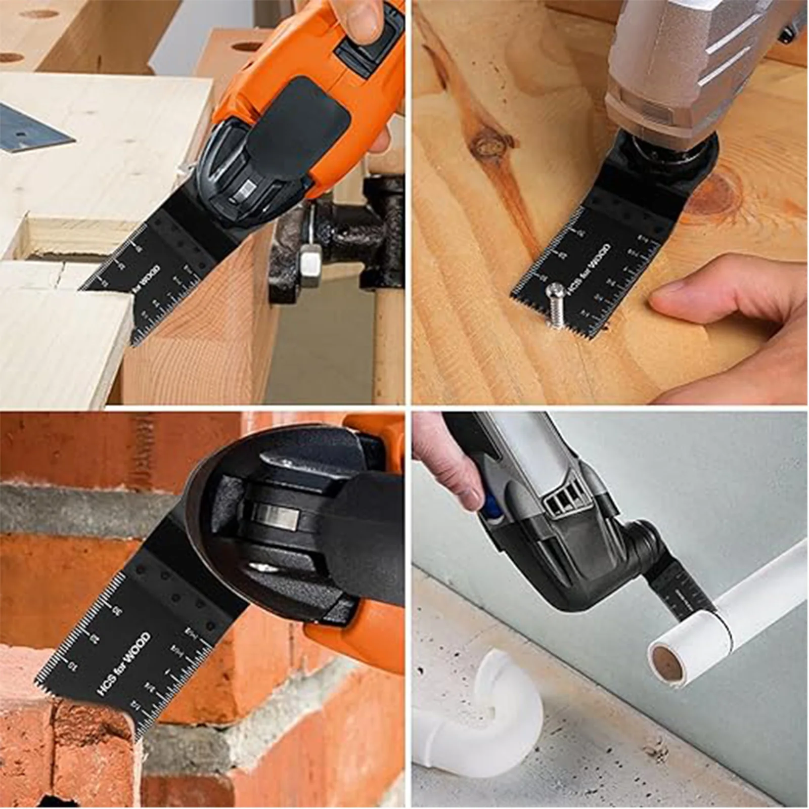 Utensile oscillante rivestito in titanio da 7 pezzi: taglio multi-materiale (metallo/legno/chiodi) con meccanismo a sgancio rapido, alta durezza