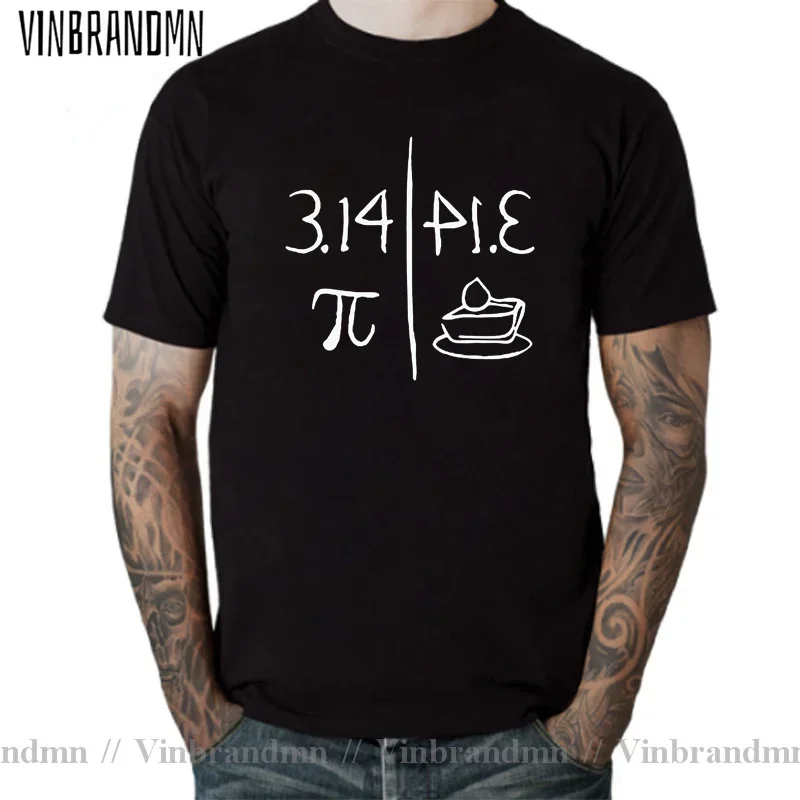 Vinbrandmn Pi Mirrors Pie T Shirt men Funny Pi Rate Graphic T-shirt Hombre Cotton Short Sleeve Pi Day Top Tee Homme Summer shirt