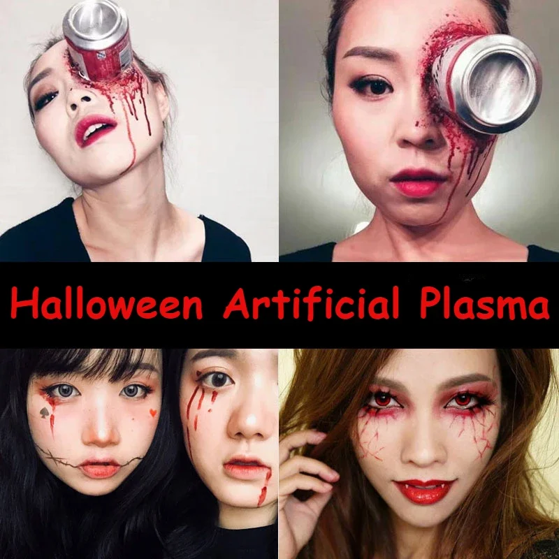 1 Bottles Halloween Emulation Fake Props Makeup Blood 30-100ml Blood Whole Cosplay Prank Props Makeup Person Plasma Fake 2024