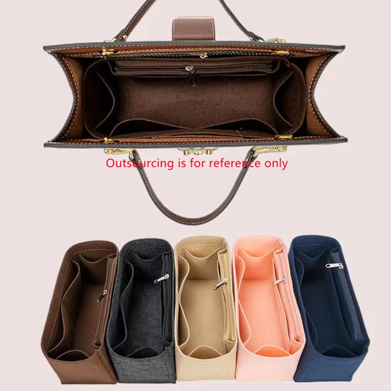 Fits For GG Padlock Shoulder Felt Insert Bag Organizer Makeup Handbag Organizer Travel Inner Mommy Cosmetic Bags kosmetik