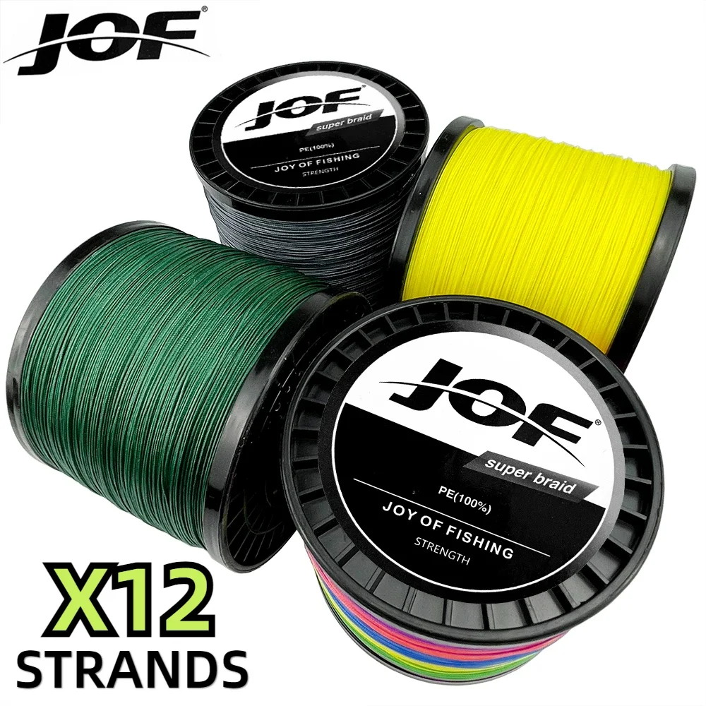 12 Strands MultiColor Braided Fishing Line Super Strong 25/30/39/50/65/77/92/120LB Weave Cord 500M Multifilament 0.16mm-0.55mm